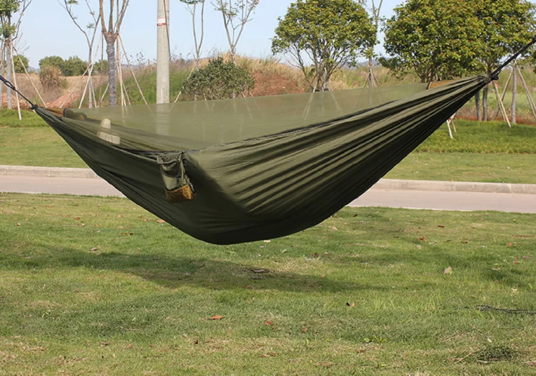 Camping Hammock with Mosquito Net Portable Hammock with Tree Strap and Buckle for Travel Outdoor Backpackers Esg16927