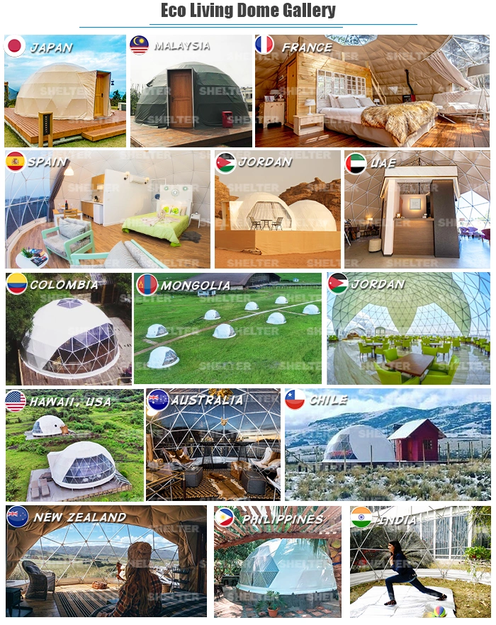 3V Geodesic Dome Luxury Hotel Glamping Dome Tent for Sale