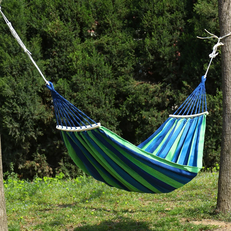 Portable Hammock with Two Balance Beam and Sturdy Metal Knot for Home, Backyard, Camping, Outdoor Wbb14589