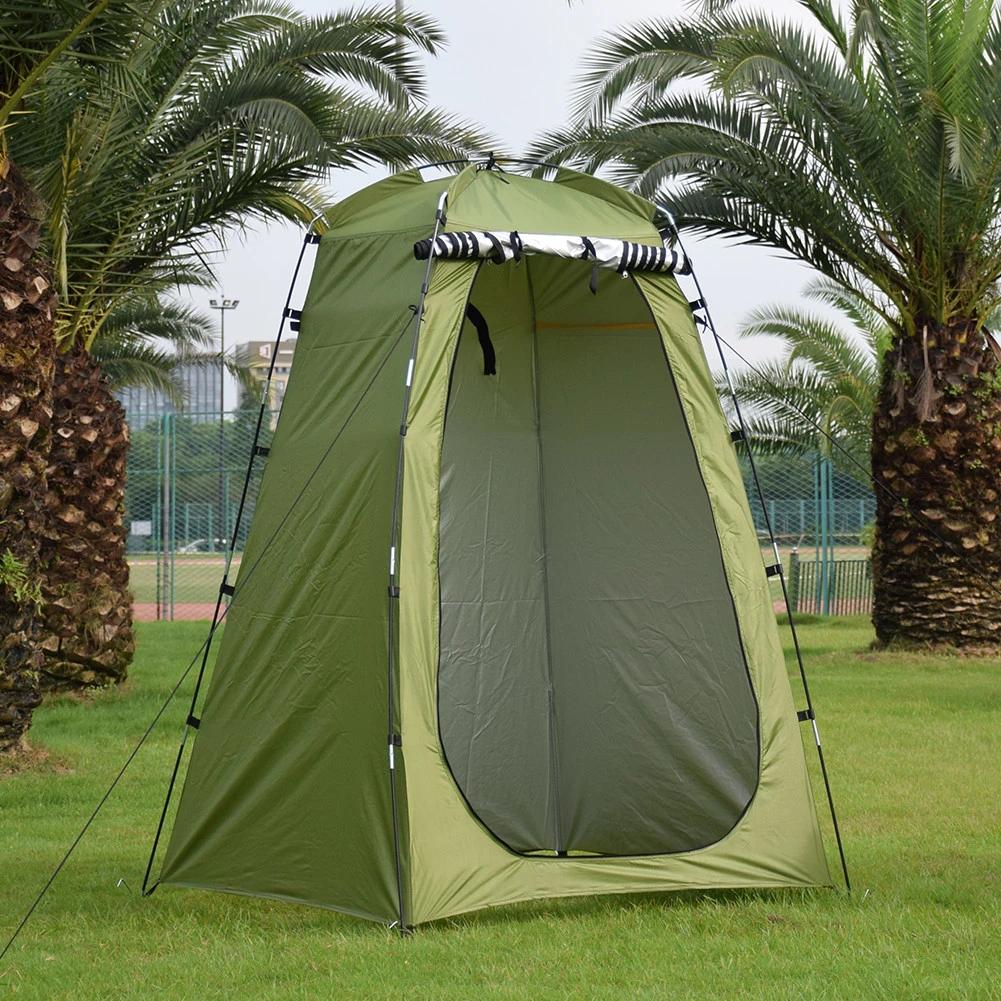 Dual Layer Waterproof Anti UV Tourist Tents Portable Changing Fitting Room Outdoor Camping Shower Bathing Tent Privacy Toilet